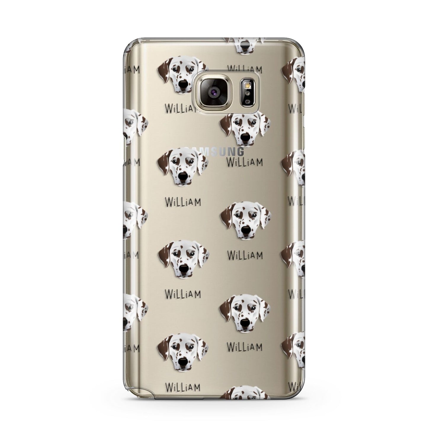 Dalmatian Icon with Name Samsung Galaxy Note 5 Case