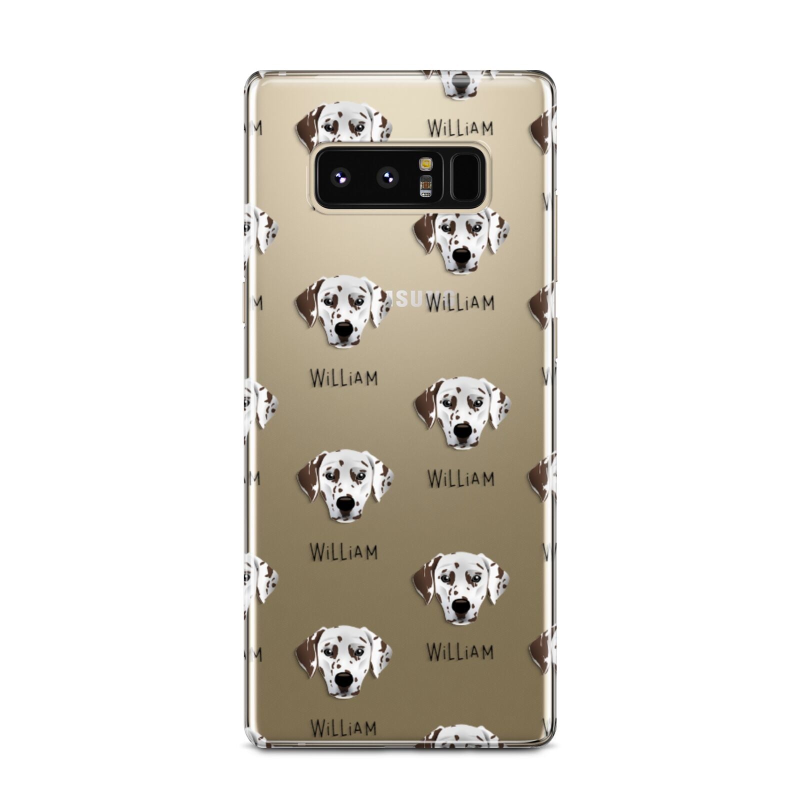Dalmatian Icon with Name Samsung Galaxy Note 8 Case