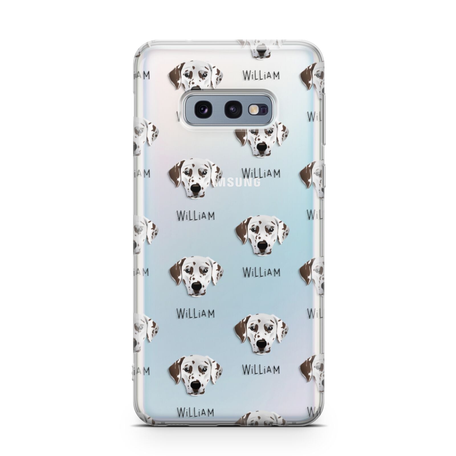 Dalmatian Icon with Name Samsung Galaxy S10E Case