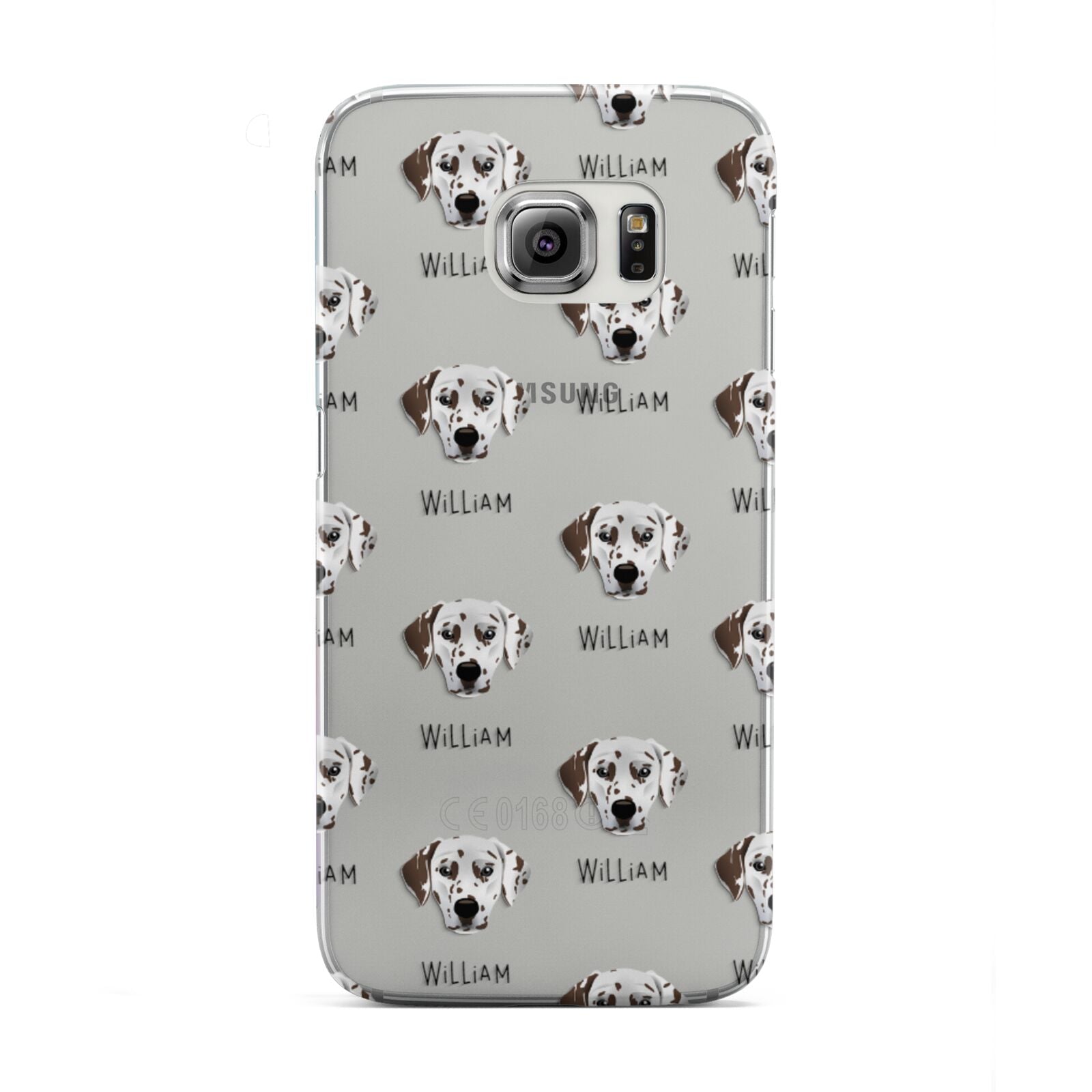 Dalmatian Icon with Name Samsung Galaxy S6 Edge Case