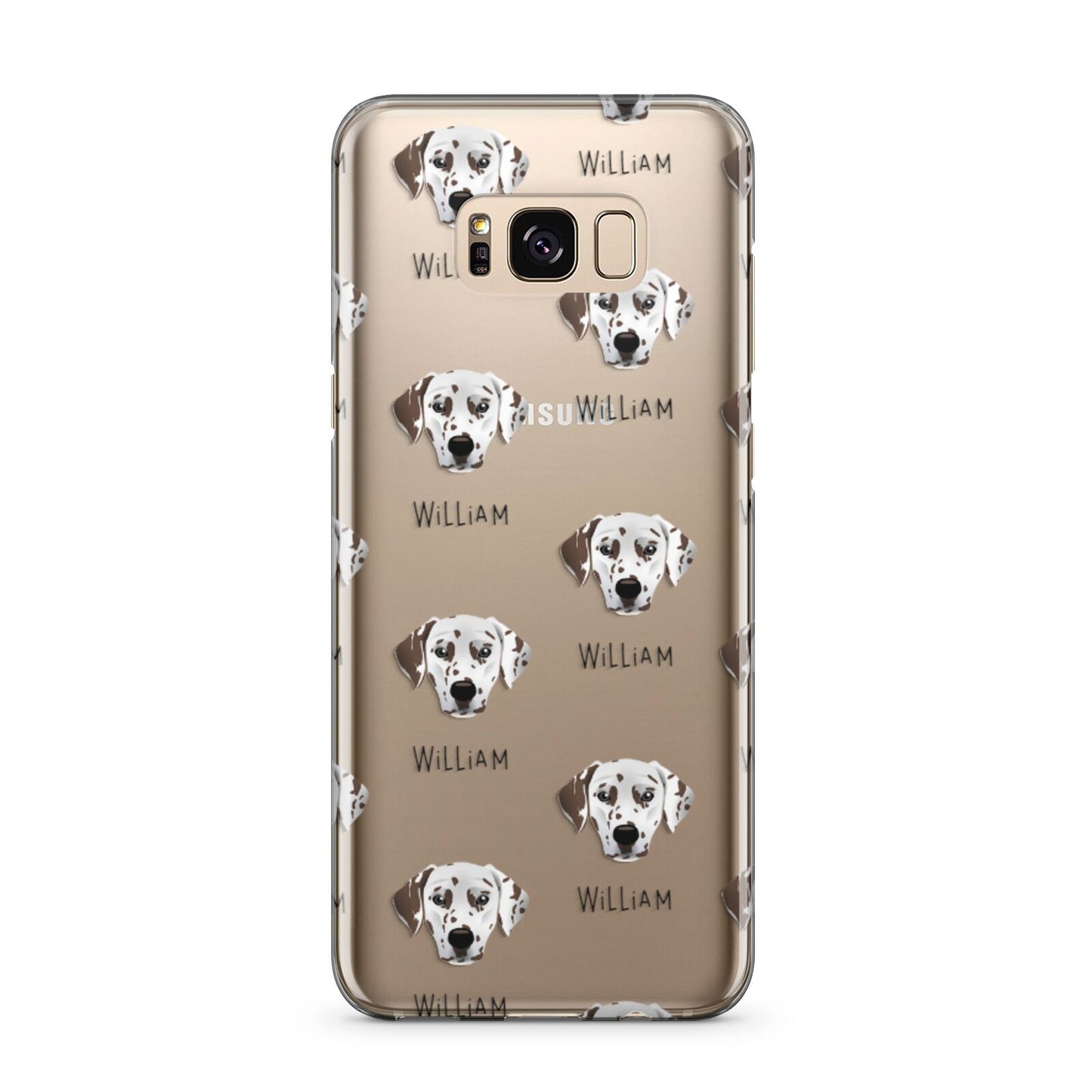 Dalmatian Icon with Name Samsung Galaxy S8 Plus Case