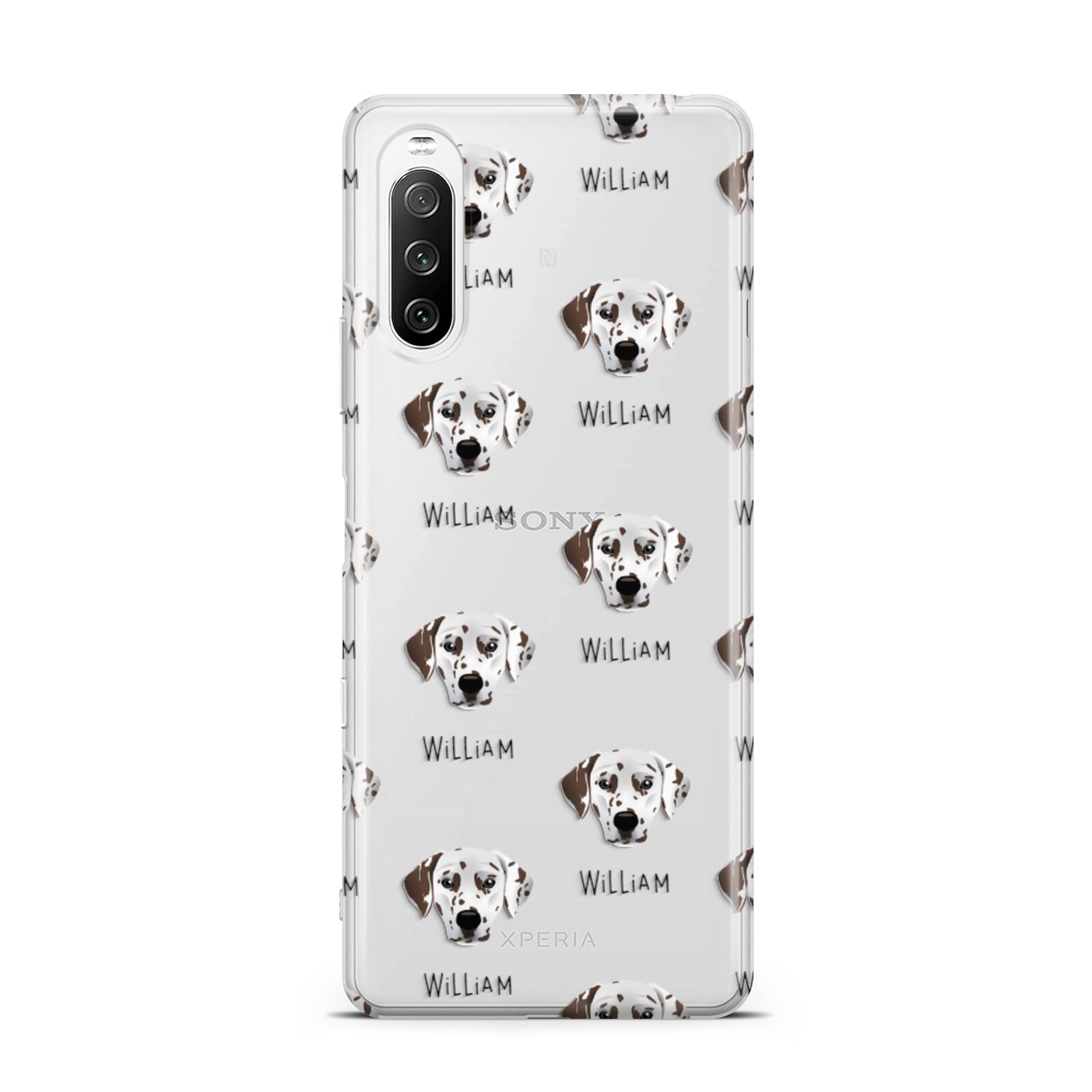 Dalmatian Icon with Name Sony Xperia 10 III Case