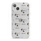 Dalmatian Icon with Name iPhone 13 Clear Bumper Case