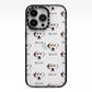 Dalmatian Icon with Name iPhone 13 Pro Black Impact Case on Silver phone