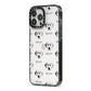 Dalmatian Icon with Name iPhone 13 Pro Max Black Impact Case Side Angle on Silver phone