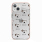 Dalmatian Icon with Name iPhone 13 TPU Impact Case with Pink Edges