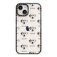 Dalmatian Icon with Name iPhone 14 Black Impact Case on Silver phone