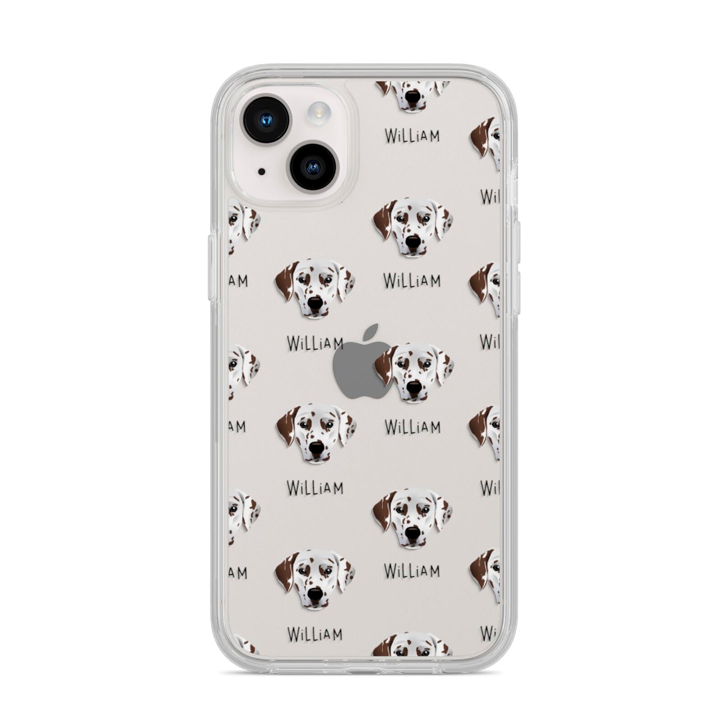 Dalmatian Icon with Name iPhone 14 Plus Clear Tough Case Starlight