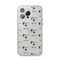 Dalmatian Icon with Name iPhone 14 Pro Max Clear Tough Case Silver