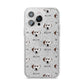 Dalmatian Icon with Name iPhone 14 Pro Max Glitter Tough Case Silver