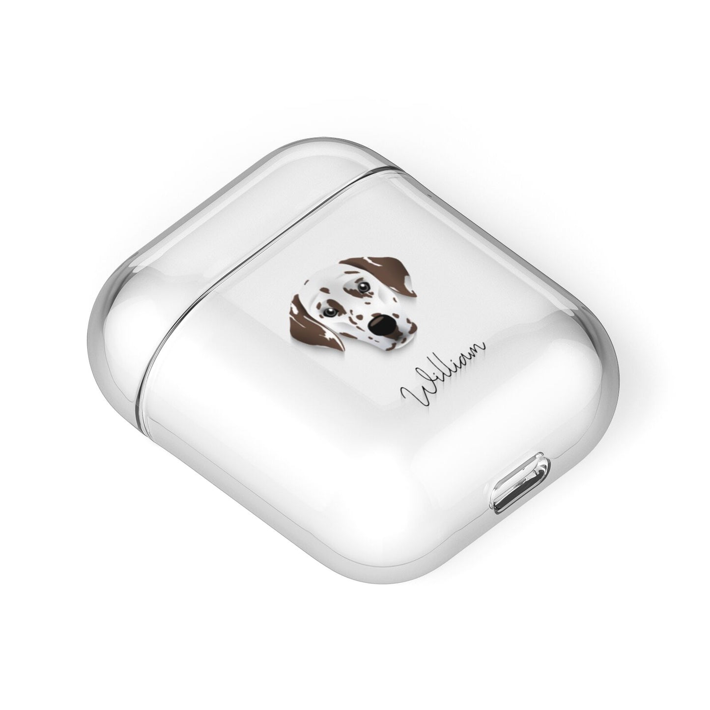 Dalmatian Personalised AirPods Case Laid Flat