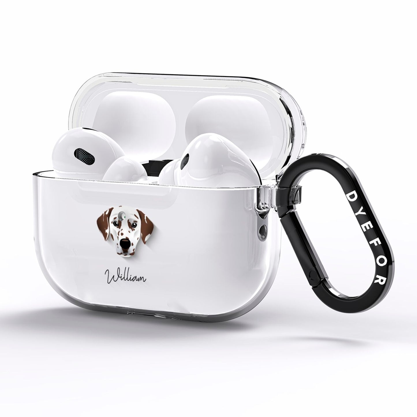Dalmatian Personalised AirPods Pro Clear Case Side Image