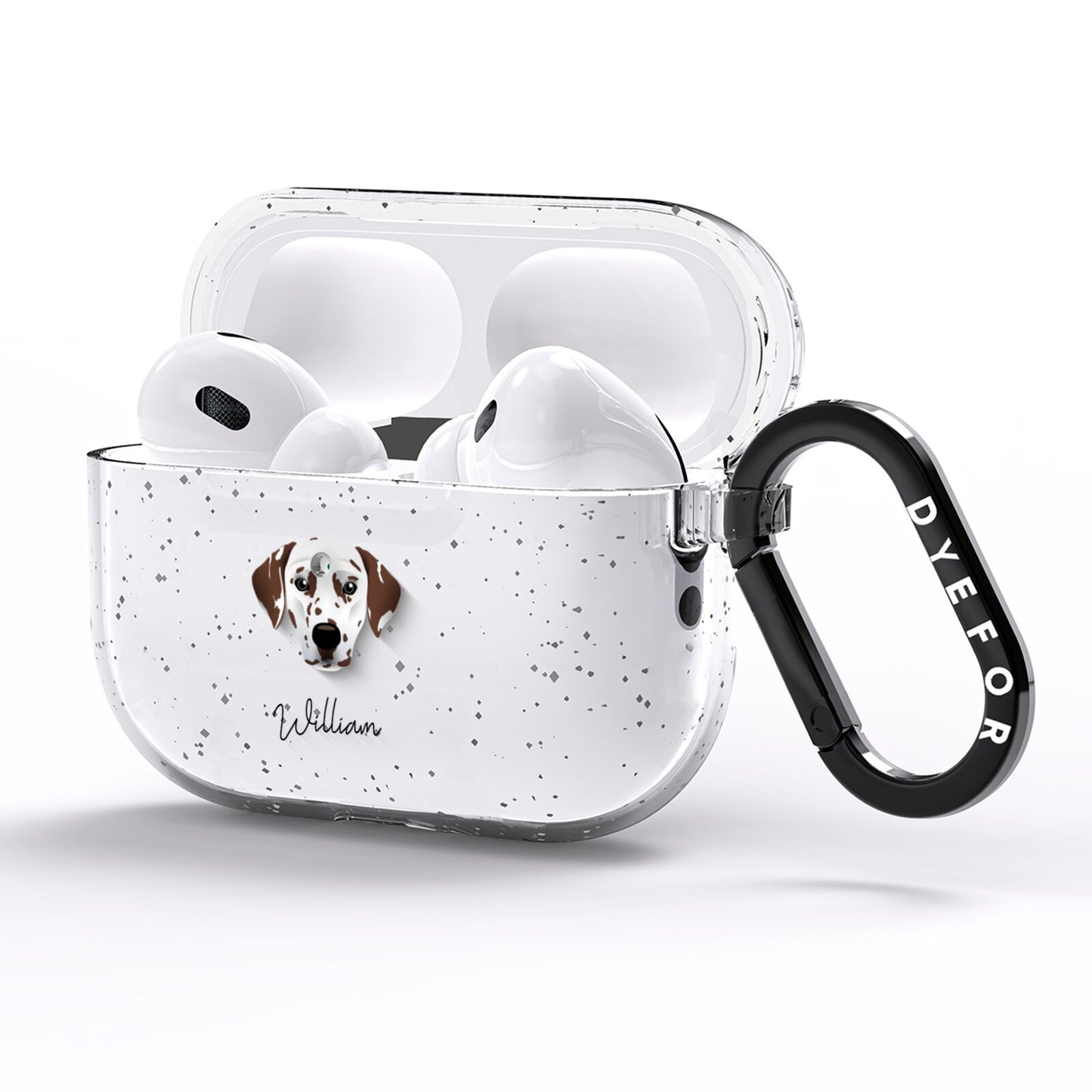 Dalmatian Personalised AirPods Pro Glitter Case Side Image