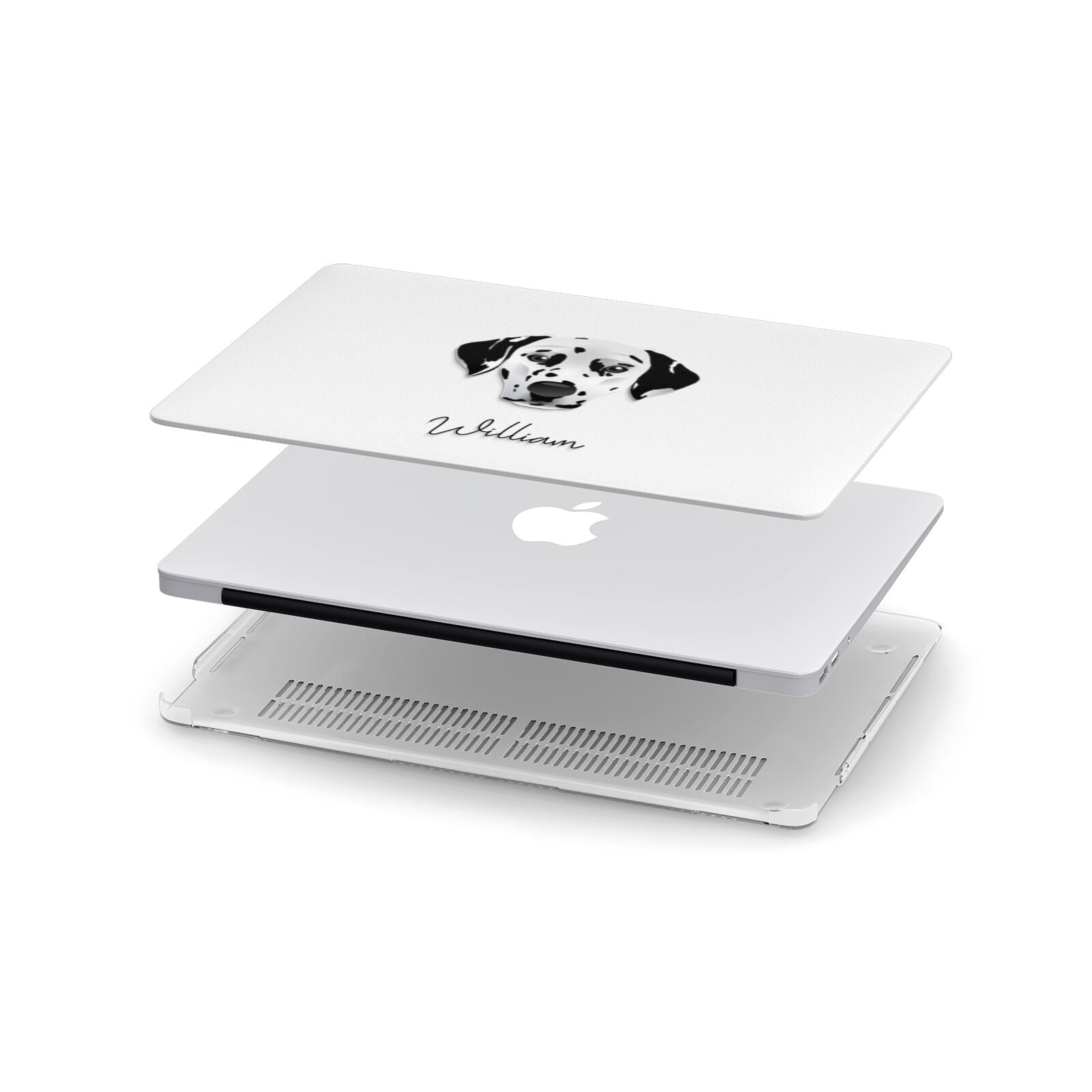 Dalmatian Personalised Apple MacBook Case in Detail