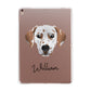 Dalmatian Personalised Apple iPad Rose Gold Case