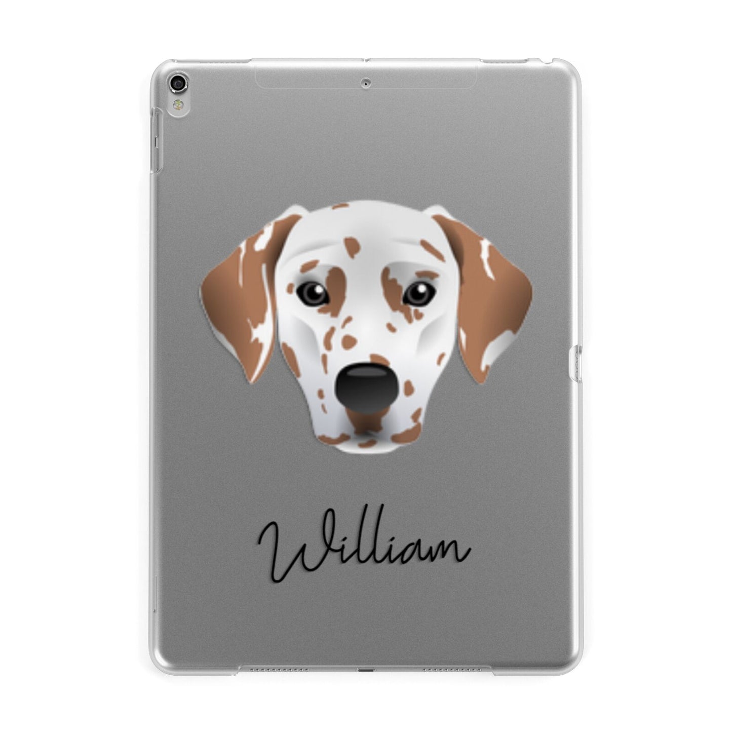 Dalmatian Personalised Apple iPad Silver Case
