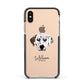 Dalmatian Personalised Apple iPhone Xs Impact Case Black Edge on Gold Phone
