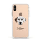Dalmatian Personalised Apple iPhone Xs Impact Case White Edge on Gold Phone