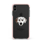 Dalmatian Personalised Apple iPhone Xs Max Impact Case Pink Edge on Black Phone