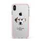 Dalmatian Personalised Apple iPhone Xs Max Impact Case Pink Edge on Silver Phone