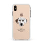 Dalmatian Personalised Apple iPhone Xs Max Impact Case White Edge on Gold Phone