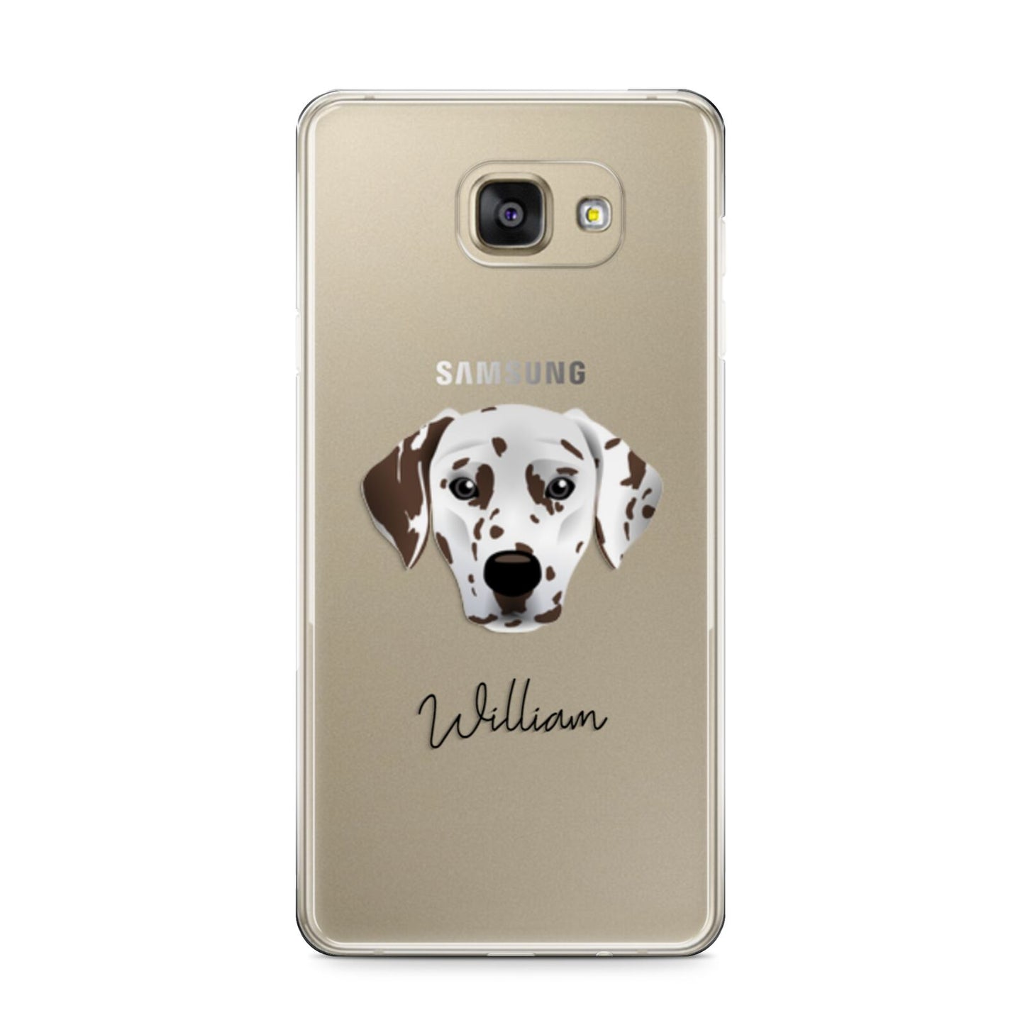 Dalmatian Personalised Samsung Galaxy A9 2016 Case on gold phone