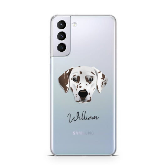 Dalmatian Personalised Samsung S21 Plus Phone Case