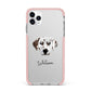 Dalmatian Personalised iPhone 11 Pro Max Impact Pink Edge Case