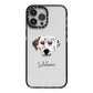 Dalmatian Personalised iPhone 13 Pro Max Black Impact Case on Silver phone