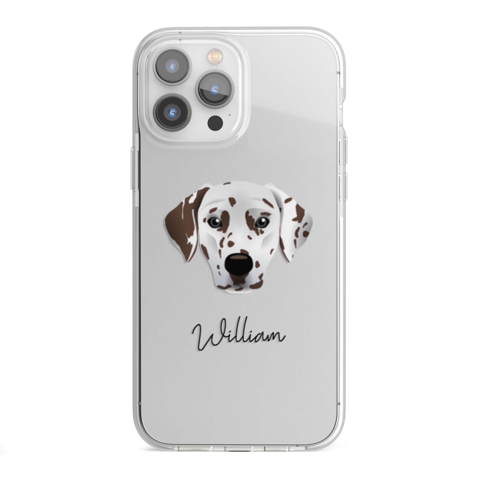 Dalmatian Personalised iPhone 13 Pro Max TPU Impact Case with White Edges