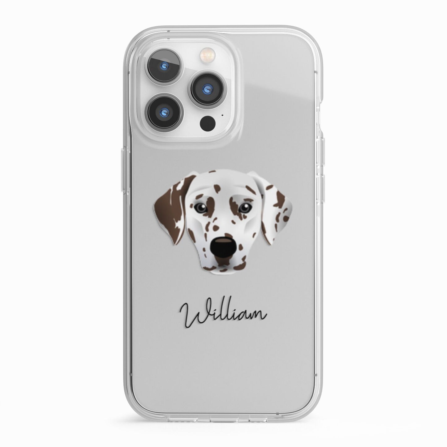 Dalmatian Personalised iPhone 13 Pro TPU Impact Case with White Edges