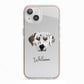 Dalmatian Personalised iPhone 13 TPU Impact Case with Pink Edges
