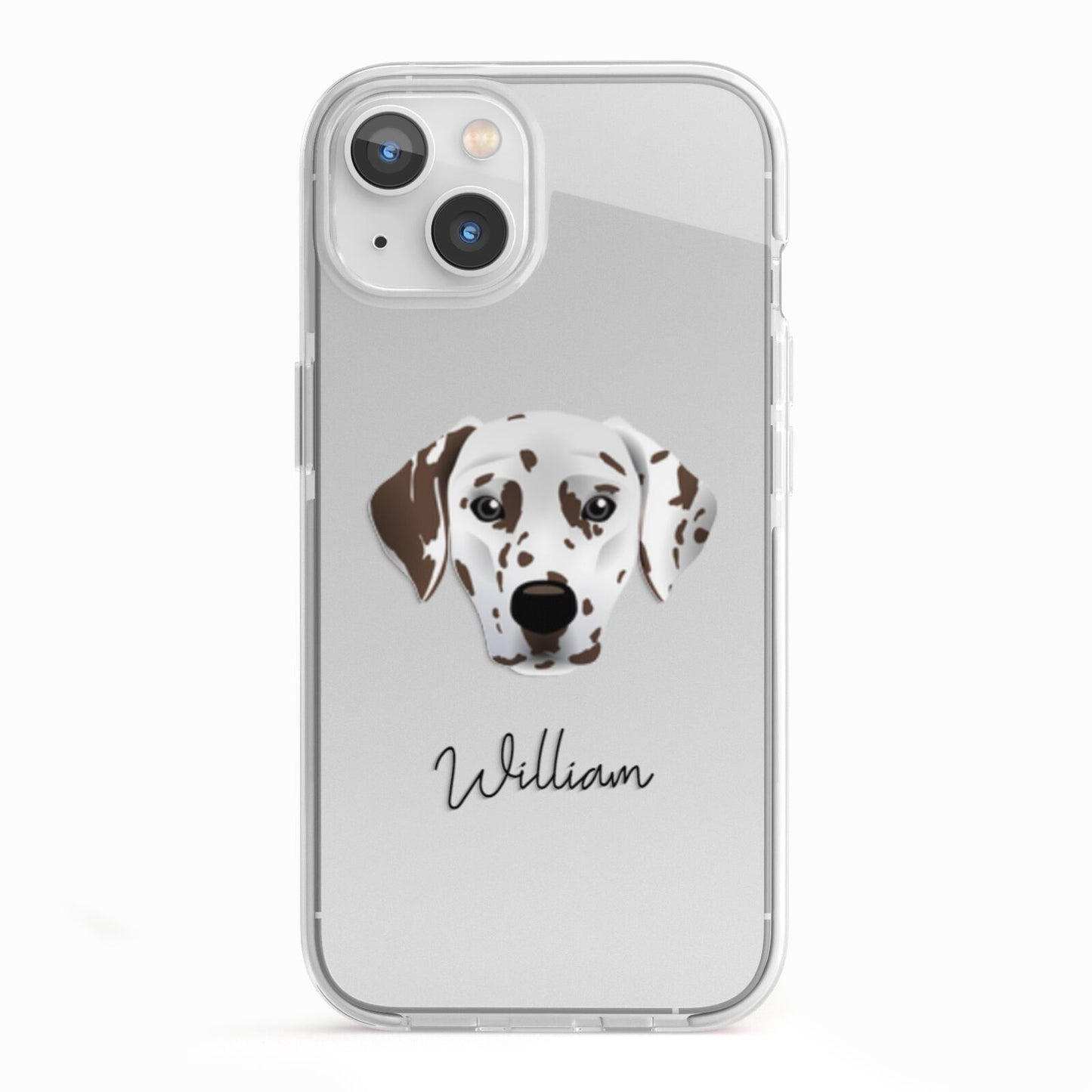 Dalmatian Personalised iPhone 13 TPU Impact Case with White Edges