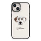Dalmatian Personalised iPhone 14 Black Impact Case on Silver phone