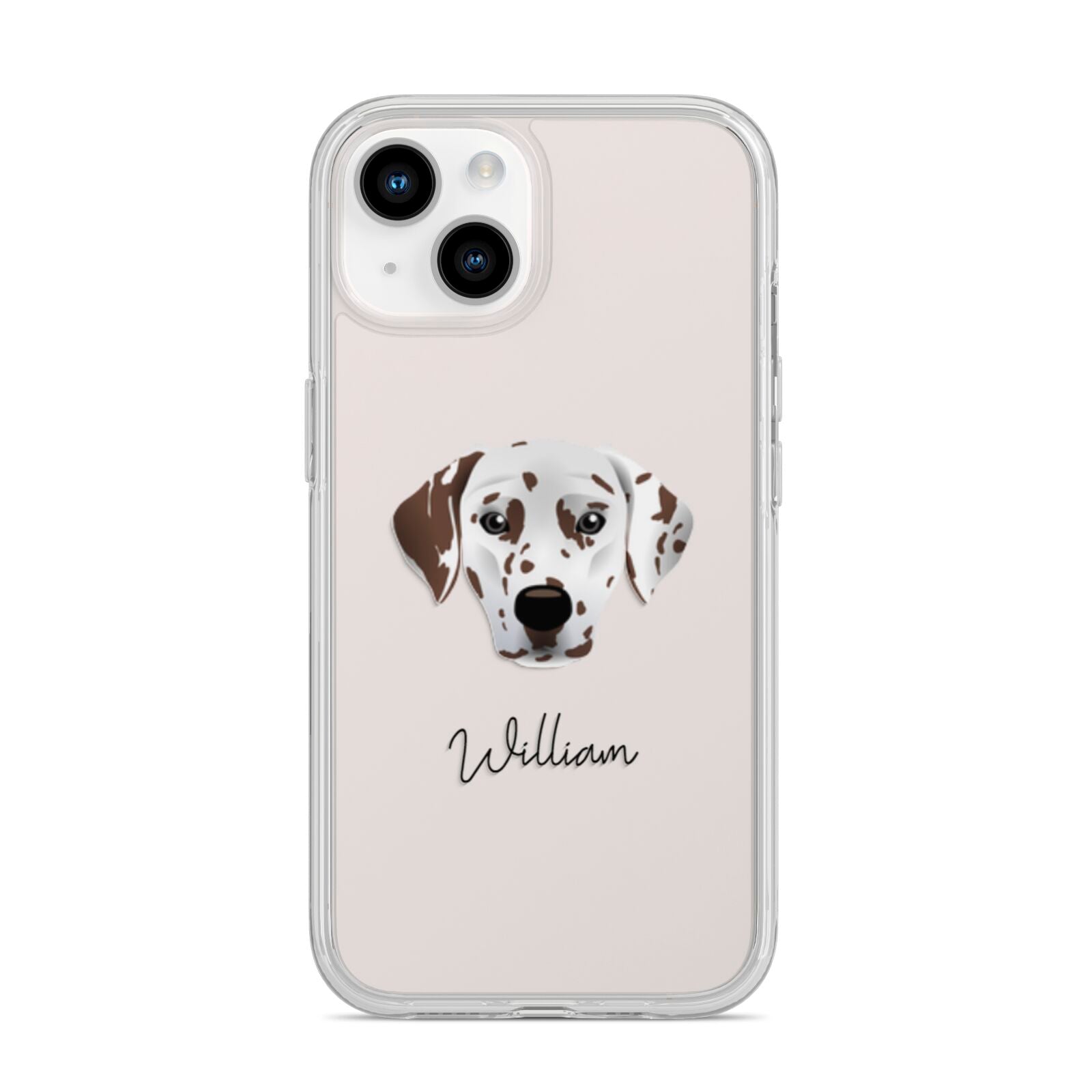 Dalmatian Personalised iPhone 14 Clear Tough Case Starlight