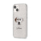 Dalmatian Personalised iPhone 14 Glitter Tough Case Starlight Angled Image
