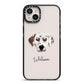 Dalmatian Personalised iPhone 14 Plus Black Impact Case on Silver phone