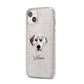 Dalmatian Personalised iPhone 14 Plus Glitter Tough Case Starlight Angled Image