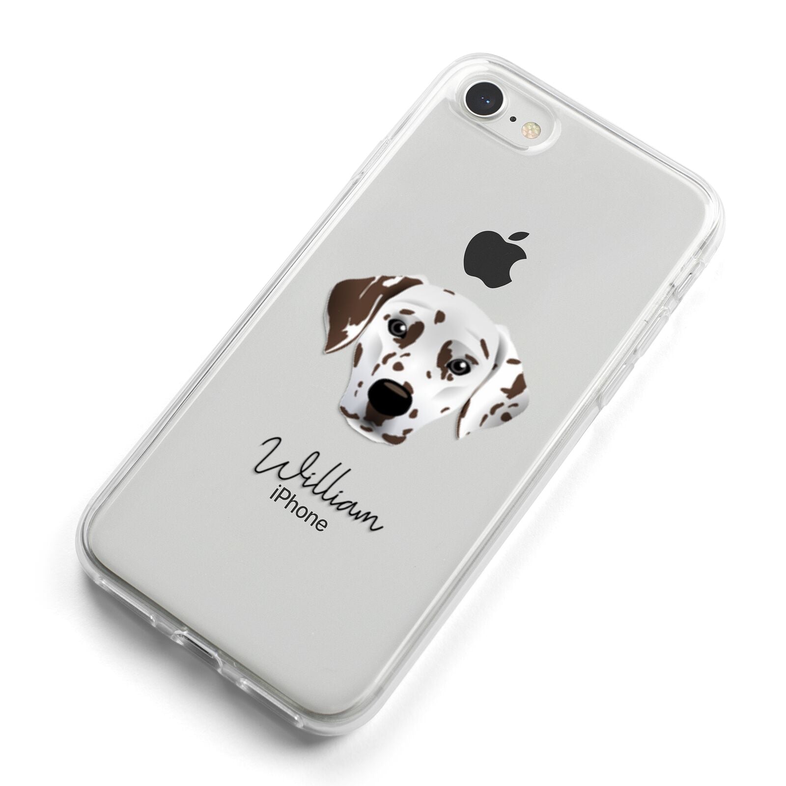 Dalmatian Personalised iPhone 8 Bumper Case on Silver iPhone Alternative Image