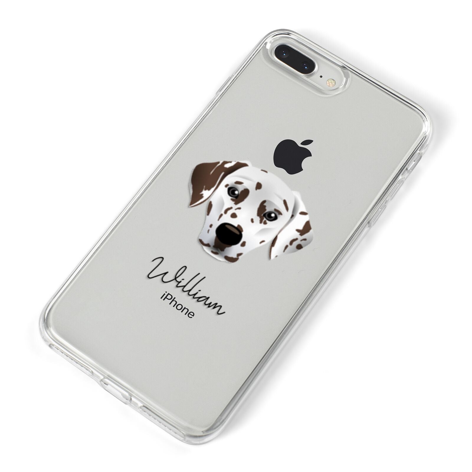 Dalmatian Personalised iPhone 8 Plus Bumper Case on Silver iPhone Alternative Image