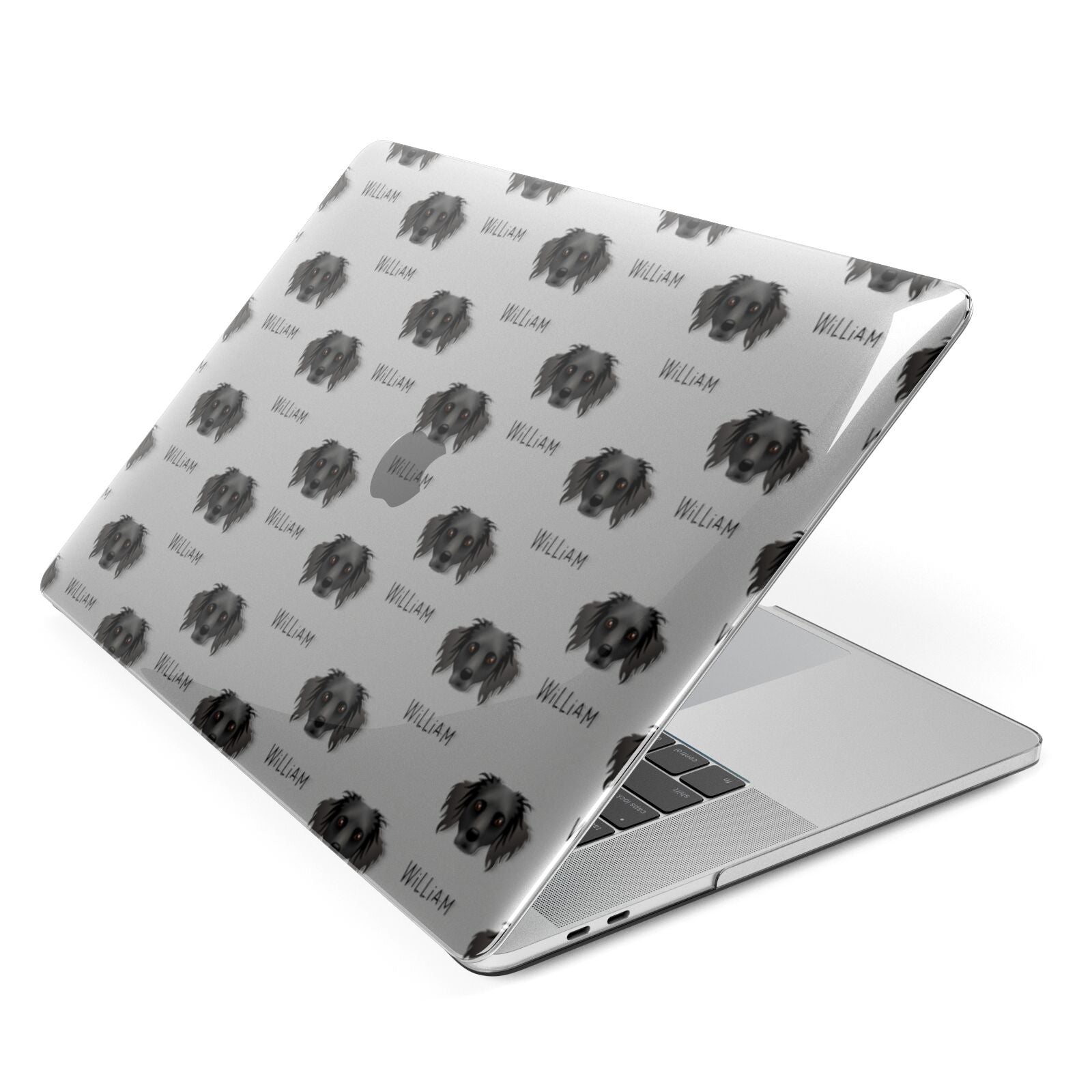 Dameranian Icon with Name Apple MacBook Case Side View