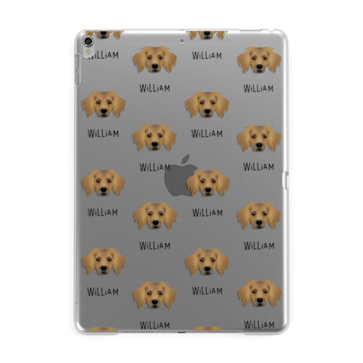 Dameranian Icon with Name Apple iPad Silver Case