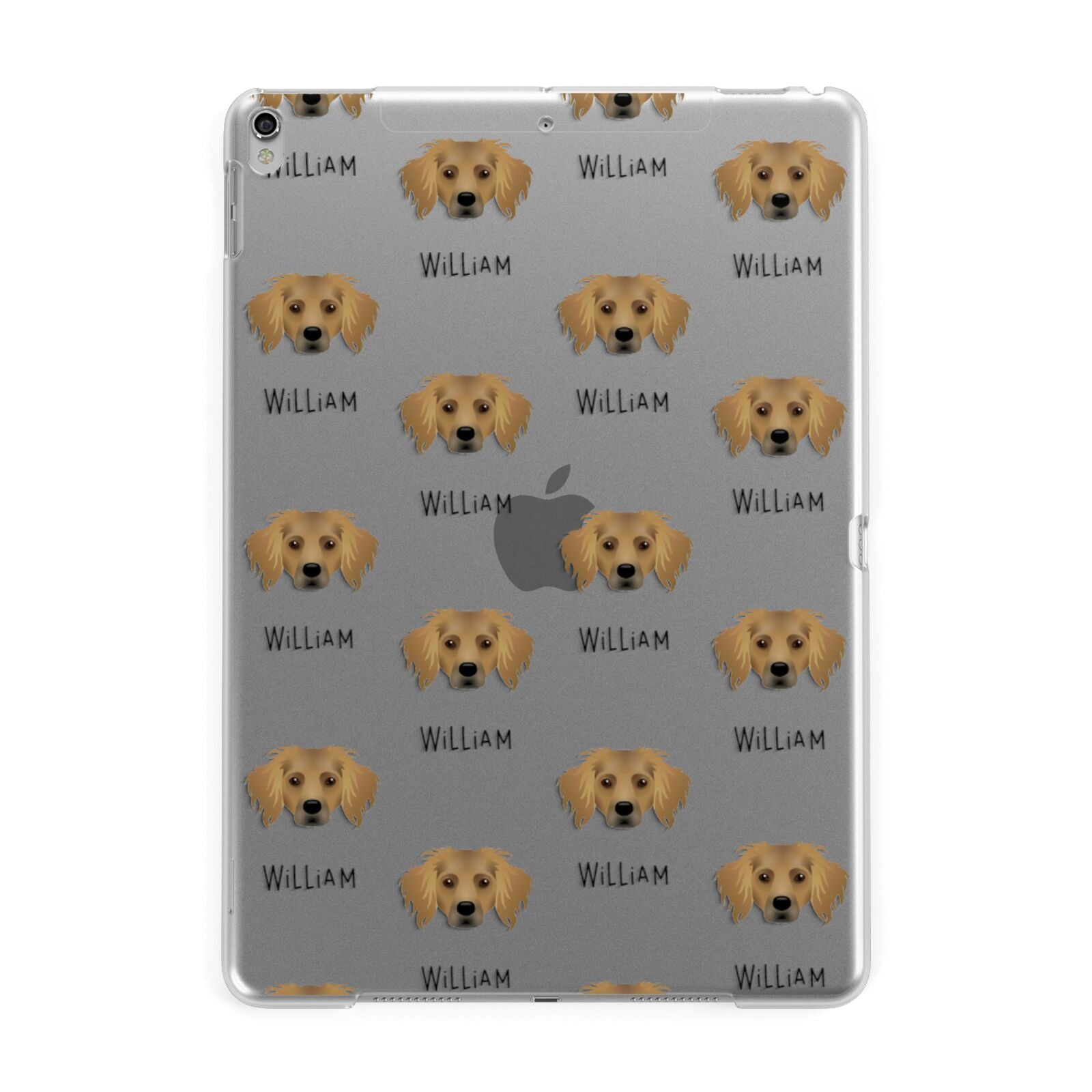 Dameranian Icon with Name Apple iPad Silver Case