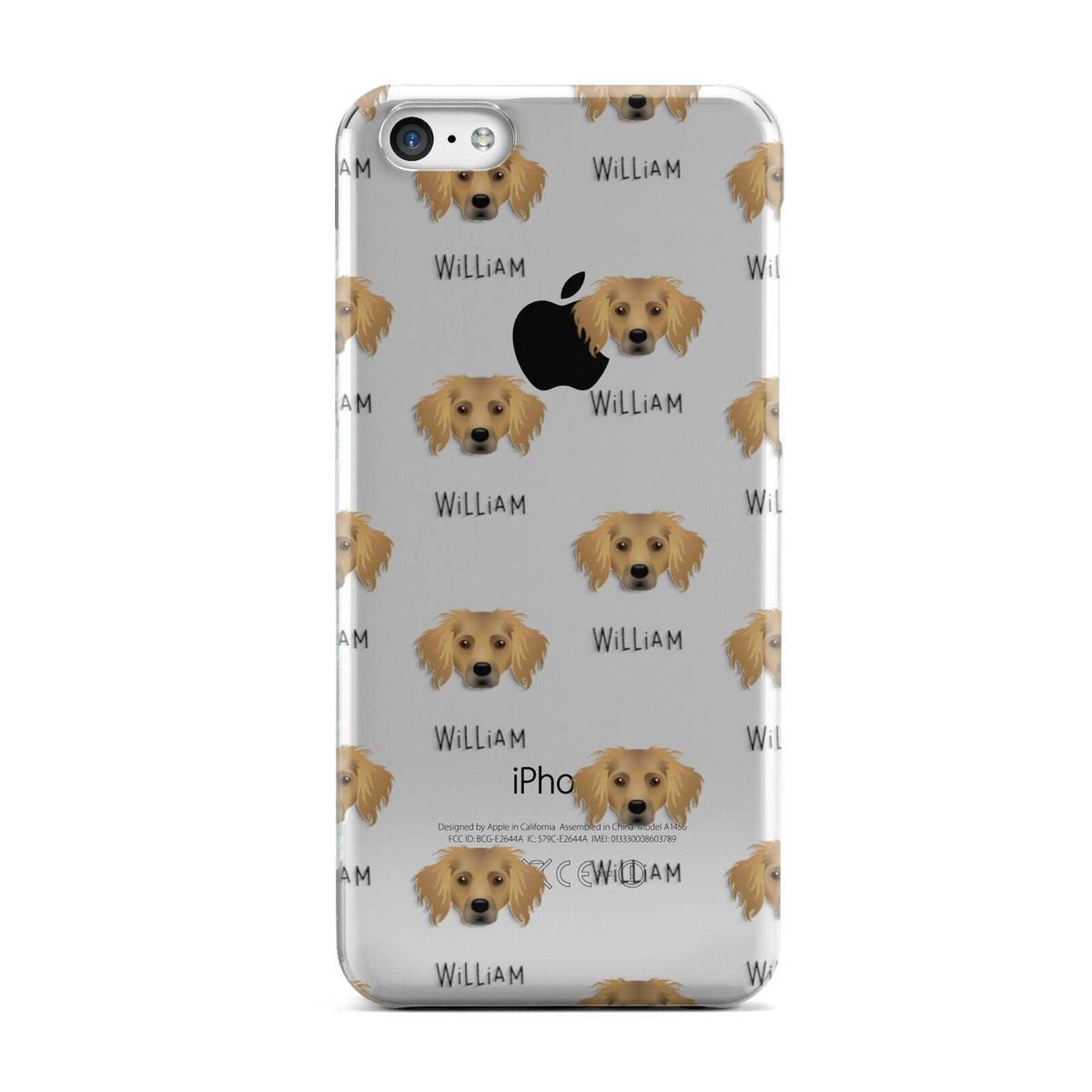 Dameranian Icon with Name Apple iPhone 5c Case