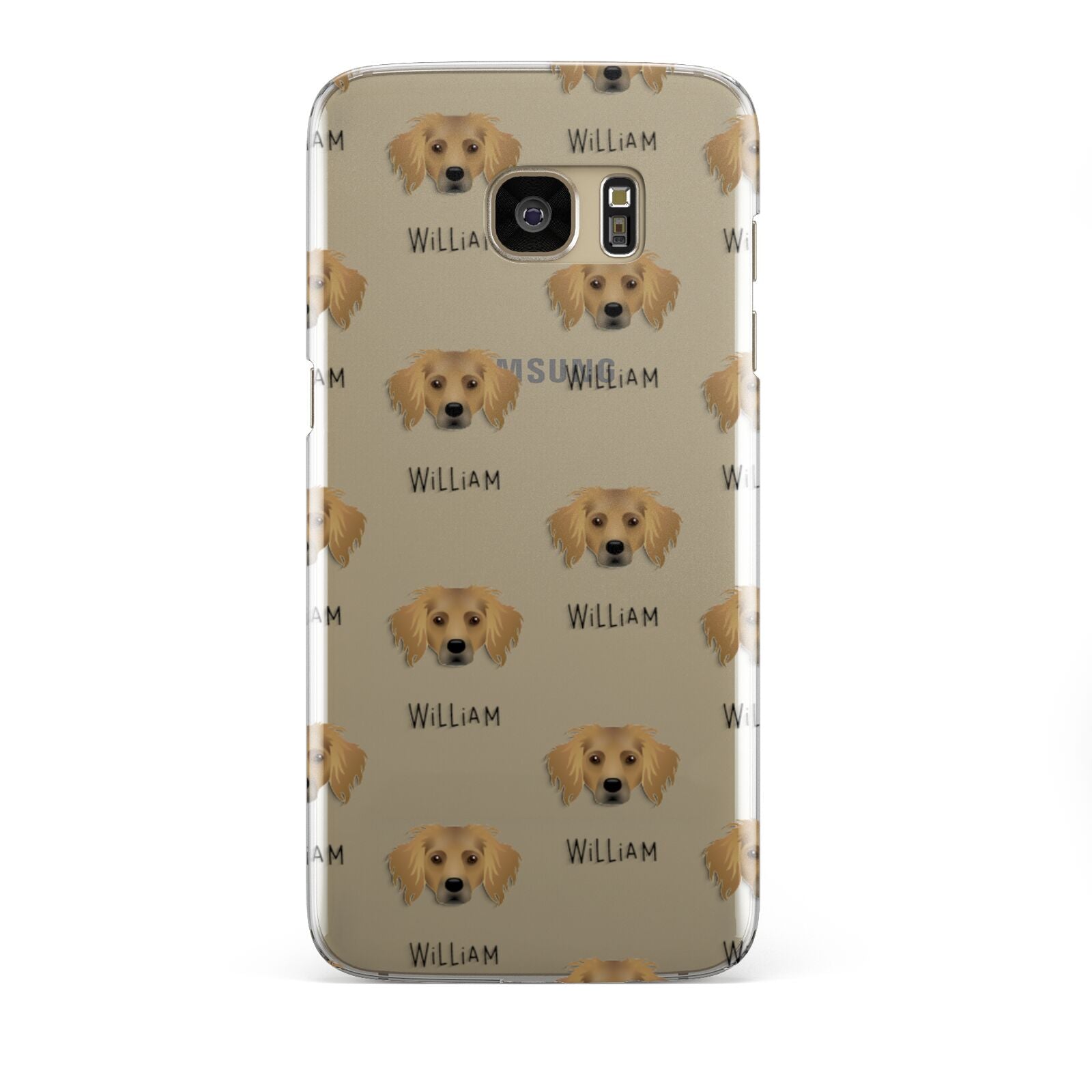 Dameranian Icon with Name Samsung Galaxy S7 Edge Case
