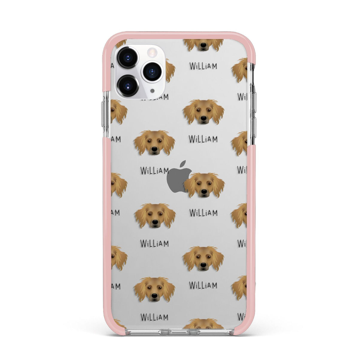 Dameranian Icon with Name iPhone 11 Pro Max Impact Pink Edge Case