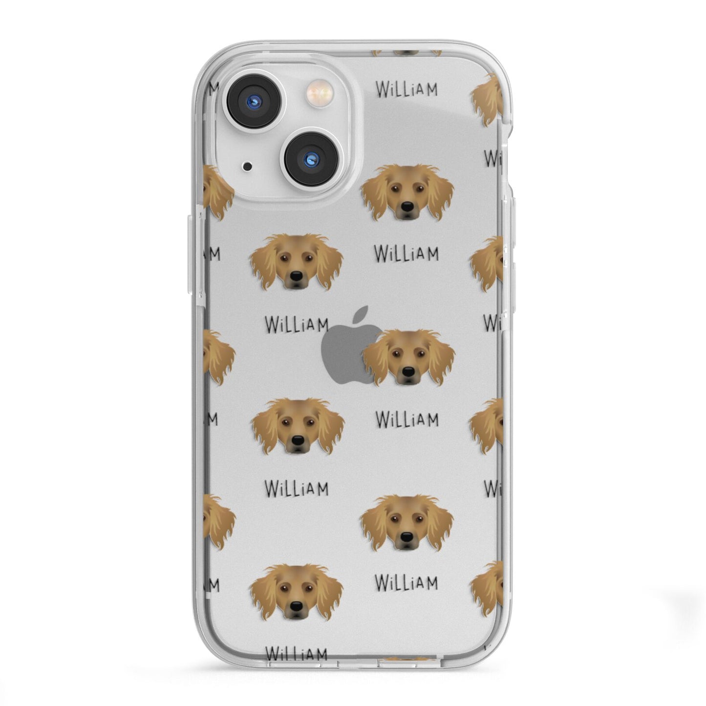 Dameranian Icon with Name iPhone 13 Mini TPU Impact Case with White Edges