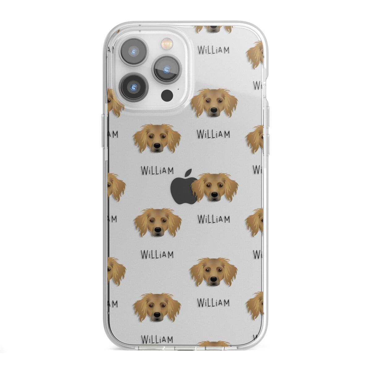 Dameranian Icon with Name iPhone 13 Pro Max TPU Impact Case with White Edges
