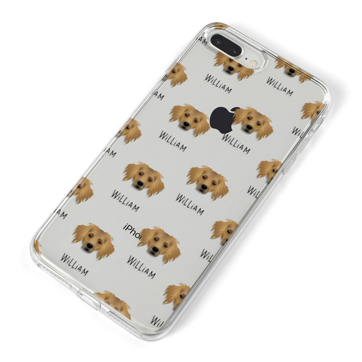 Dameranian Icon with Name iPhone 8 Plus Bumper Case on Silver iPhone Alternative Image