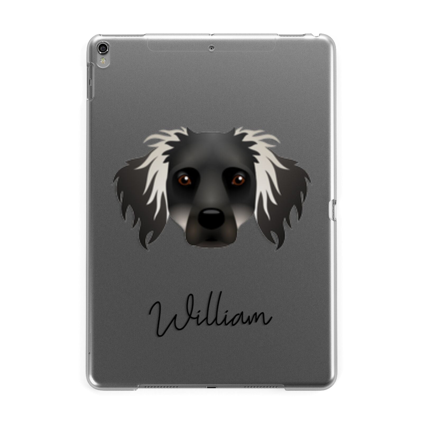 Dameranian Personalised Apple iPad Grey Case